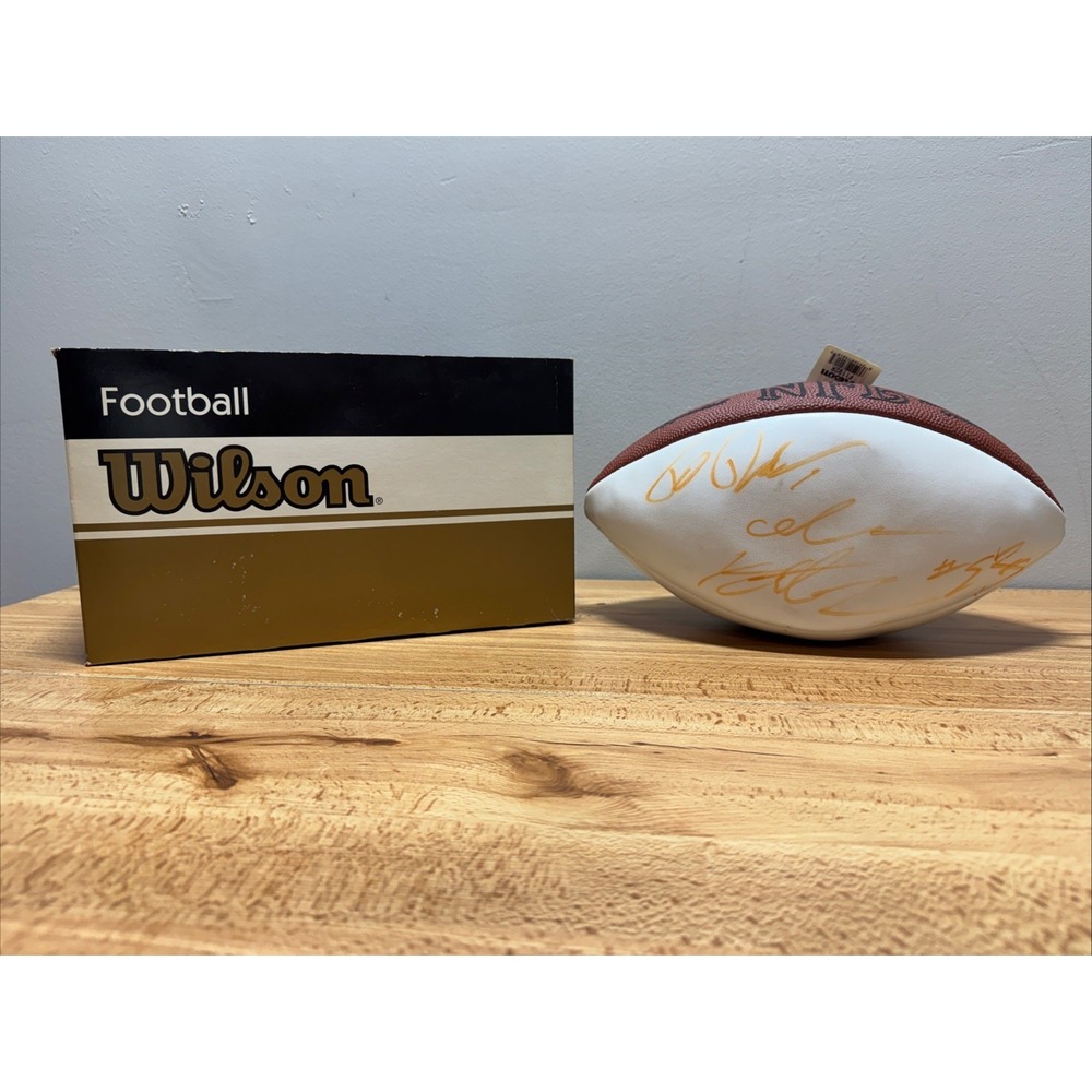 Olin Kreutz Chicago Bears Signed Autograph Wilson Full Size NFL Football Center